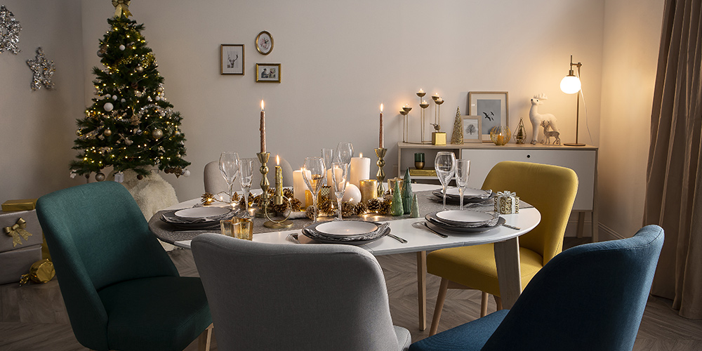 décoration de table pour un Noel scandinave
