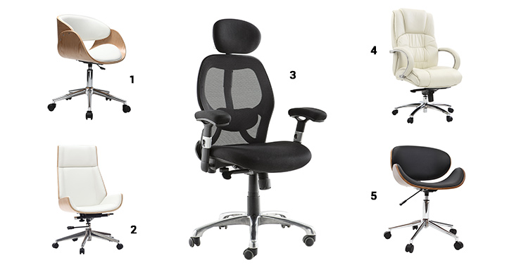 Sélection de fauteuils de bureau ergonomiques et design