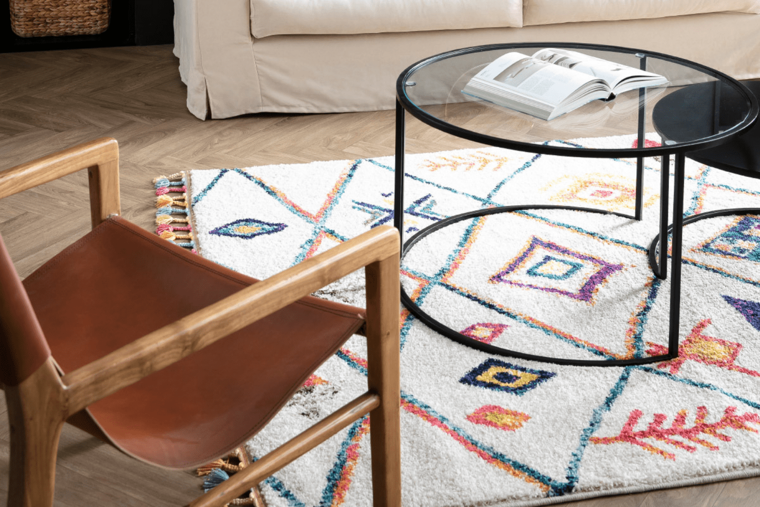 Le tapis berbère apporte chaleur et réconfort pour un effet cosy garanti.