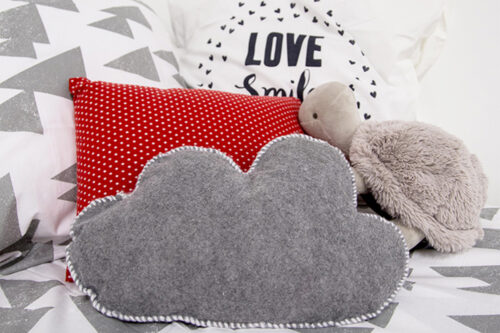 coussin gris nuage