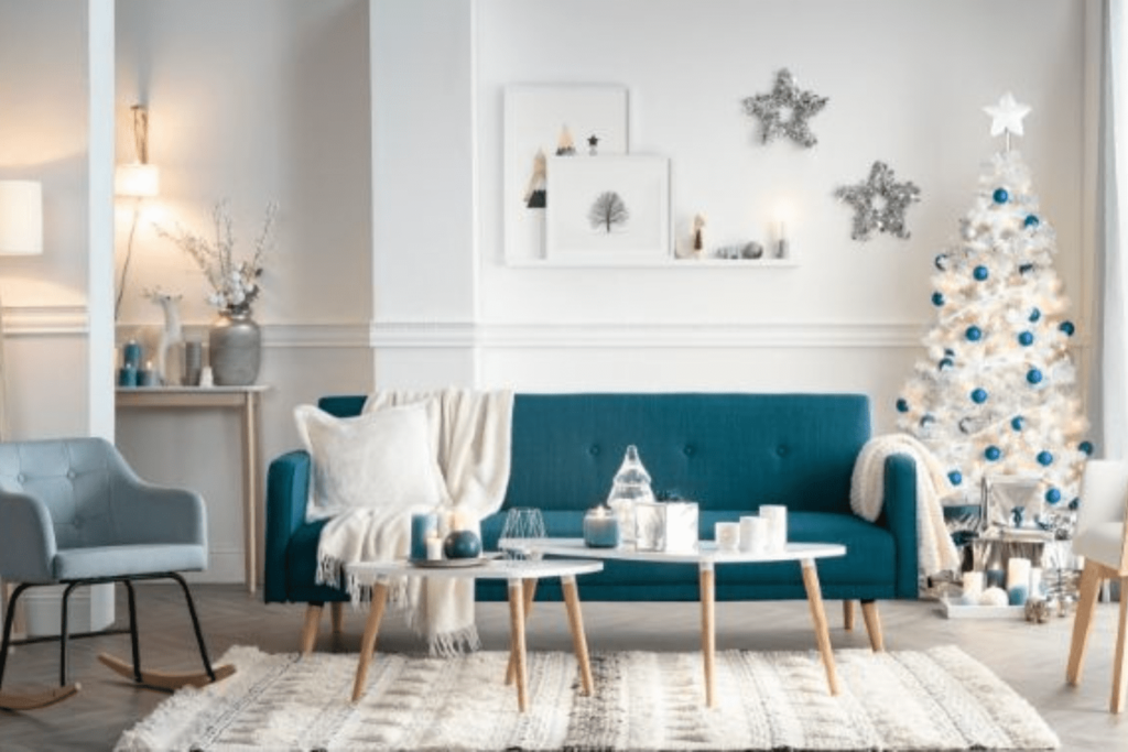 Tendance noël polaire bleu et blanc