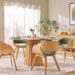 table et chaises bois clair et vert