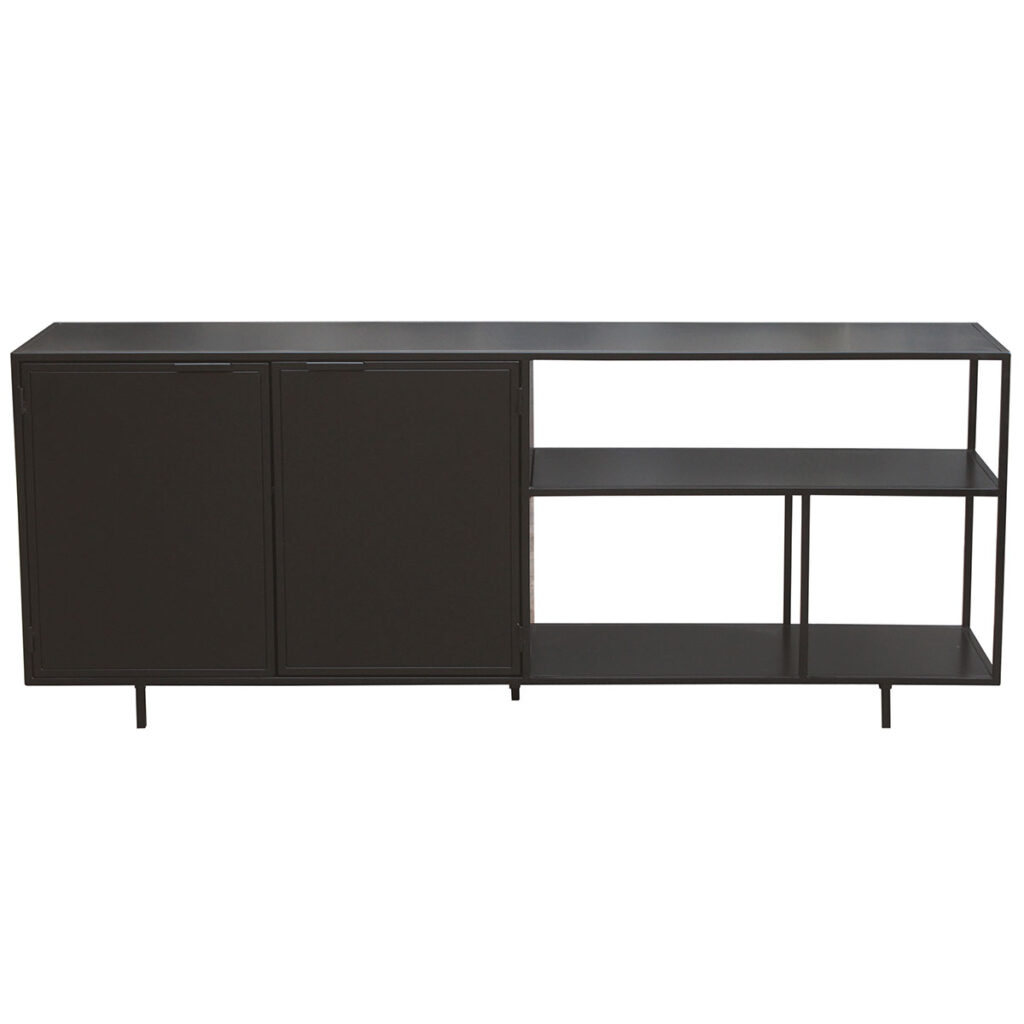Buffet bas en métal noir