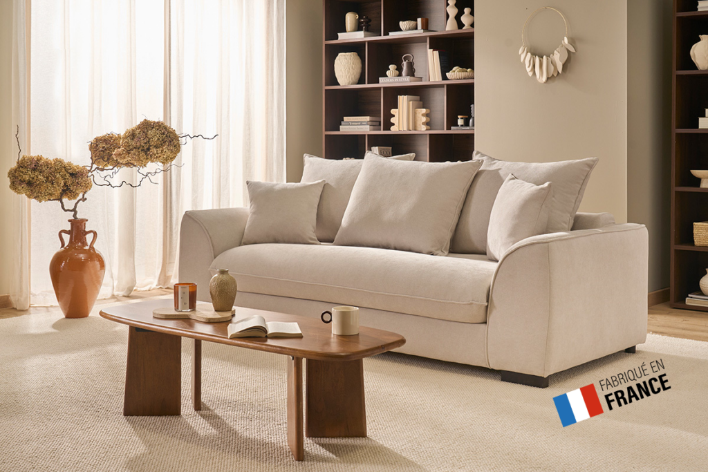 canapé madi in france beige